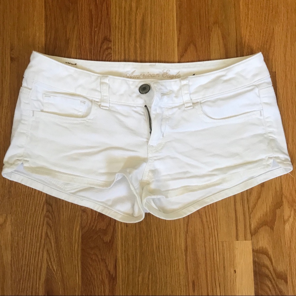 White jean shorties